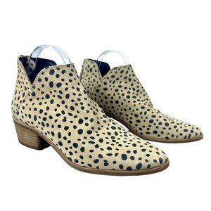 Dolce Vita Ankle Booties Boots Block Heel Leopard Leather Western Boho 8.5